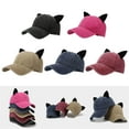 thumbnail image 2 of Subculture Casual Sport Hat Modern Baseball Hat Kitten Ears Adjustable Hat for Travel Fitness Workout, 2 of 9