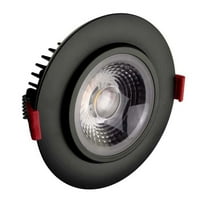 Nicor Lighting DGD411205KRDBK 4 in. Black LED Gimbal Recessed Downlight - 5000K