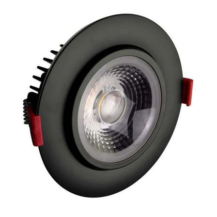 Nicor Lighting DGD411205KRDBK 4 in. Black LED Gimbal Recessed Downlight - 5000K