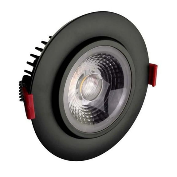 Nicor Lighting DGD411205KRDBK 4 in. Black LED Gimbal Recessed Downlight - 5000K