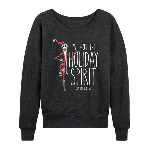 The Nightmare Before Christmas - Holiday Spirit In My Bones - Women's Lightweight French Terry Long Sleeve Shirt