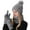 Gray, variant on Rdhnmea Women Winter Beanie Hat Scarf Gloves Set, 3 Pcs Fleece Knitted Pompom Hat Thick Warm Neck Scarf and Gloves Winter Gift Accessories