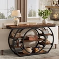 thumbnail image 4 of Tribesigns 5-Tier Console Table, 47" Entryway Table for Living Room, Hallway, Foyer, Rustic Brown, 4 of 7