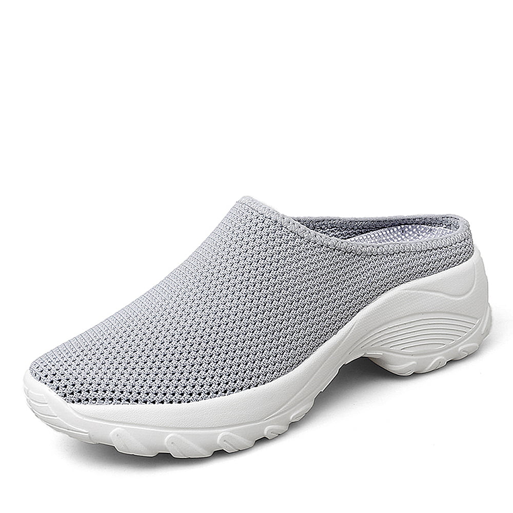 Womens Outdoor Casual Breathable Mesh Slip On Slippers Mules Lightweight Shoes D 