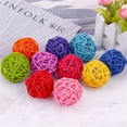 thumbnail image 4 of 12cs Wicker Rattan Balls Decorative Ball Orbs Table Decor, Wedding Party Decoration, Decorative Balls for Centerpiece Bowls,1.2", 4 of 6