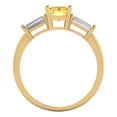 thumbnail image 4 of Clara Pucci 14K Yellow Gold 1.5ct Yellow Three-Stone Ring for Women, 4 of 8