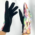 thumbnail image 4 of Watercolor Flowers Gloves (TS) – PINK, Touchscreen Sensitive, Vibrant Floral Handwear, 4 of 5