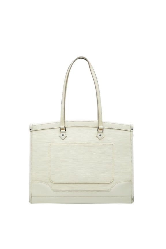 Pre-Owned Louis Vuitton Epi Madeleine GM Tote Bag Shoulder M5934J Ivory White Leather Women's...