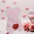thumbnail image 6 of Esquirla Valentine's Bear Home Centerpiece Lovely Valentines Day Gifts Creative Valentines Day Decoration Holding Heart for Girlfriend Pink White, 6 of 8