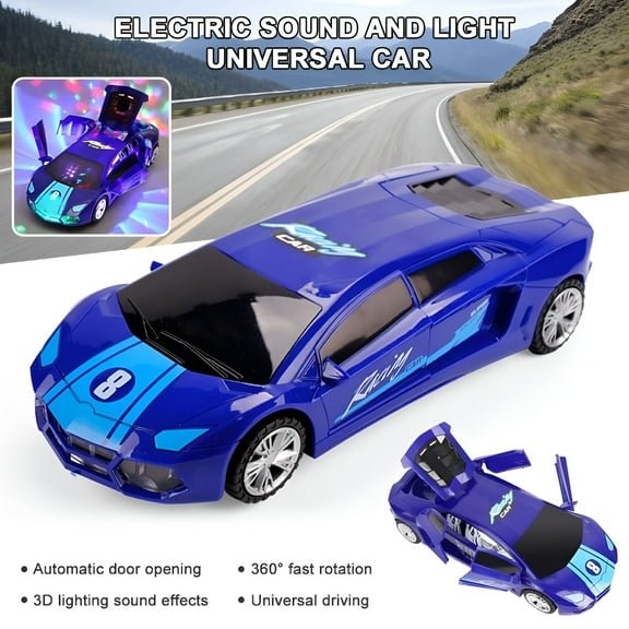 BESTSKY Transforming LED Car Deformation Car Robot Vehicle Toys,Electric Car with Lights and Sounds