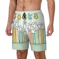 thumbnail image 1 of Lsque Books Pattern Mens Swim Trunks- Bathing Suit Compression Liner - Beach Swim Shorts Swimwear - (S-3XL) - Stretch Quick Dry-Small, 1 of 6