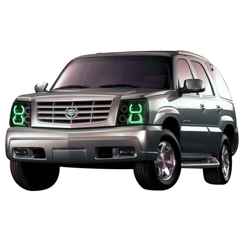 Flashtech Green Led Halo Ring Headlight Kit For Cadillac Escalade 02 06 Walmart Com Walmart Com