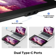 UGEE 15.4 inch Graphics Drawing Tablet with Screen, 16K Pressure Sensitivity, 143%sRGB Pen Display for Windows/Mac/Android