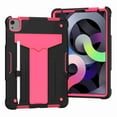 thumbnail image 3 of Dteck For iPad Air 4 10.9 Generation 2020 / Pro 11 2020 & 2018, Heavy Duty Hybrid Shockproof Kickstand without Front Screen Protector Case Cover, black, Black+Rose, 3 of 4