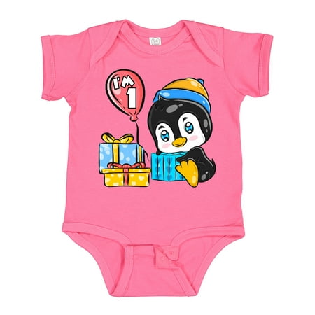 

Inktastic Penguin 1st Birthday Boys or Girls Baby Bodysuit