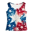 thumbnail image 6 of YDFCWXW Girls 4th of July Tank Tops Red White and Blue Shirt Toddler Girl American Flag Patriotic Outfit 5-14 Years (Red, M), 6 of 6