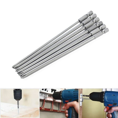 

Long 150mm Magnetic Phillips Head Cross Hex Alloy Steel Screwdriver Bits Set 6pc