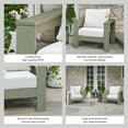 thumbnail image 5 of Better Homes & Gardens Ezra Outdoor HDPE Club Chair, Green with Cream Boucle Cushions, 5 of 11