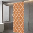 thumbnail image 3 of Window Privacy Film Orange Morocco Stained Glass Window Film Decorative Sun Block Window Cover Farmhouse Ethnic Geometric Grid Aesthetic Window Clings Static Adhesive Sticker for Bathroom 29.5"x78.7", 3 of 7
