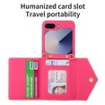 thumbnail image 5 of Allytechgroup Galaxy Z Flip 5 Case Wallet, Shockproof Phone Case with Zipper Pocket and Detachable Crossbody Shoulder Strap Protective Case Cover for Samsung Galaxy Z Flip 5, Rose, 5 of 10
