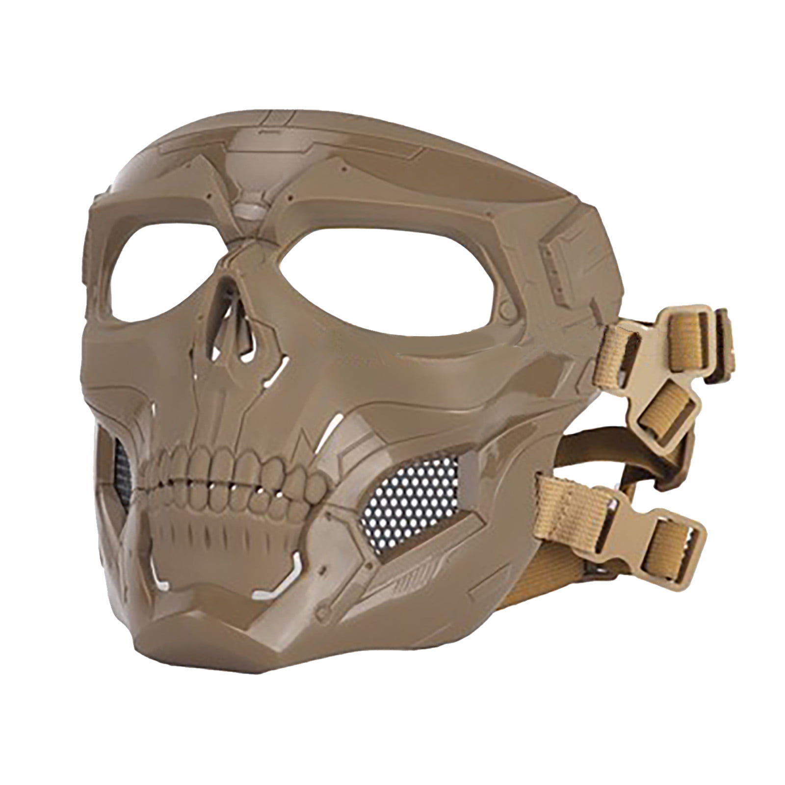 LED Light Outdoor Sport Airsoft Mask Paintball BB Gun Skull Full Face mask 