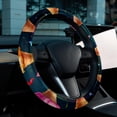 thumbnail image 6 of Cream 14.5 Inch Printing PVC Leather Steering Wheel Cover Auto Accessories, 6 of 6