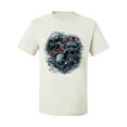 thumbnail image 2 of God Is My Judge Smokey Gray Skull Dark Pop Culture Men's Graphic T-Shirt, White, 4XL, 2 of 3