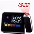 thumbnail image 2 of Reloj despertador digital de proyección para el dormitorio, proyección de reloj despertador LED grande en la pared del techo, proyector 350, cargador USB, para niños mayores con sueño pesado Feliz Sencillez, 2 of 5