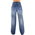 thumbnail image 5 of LWavelet Womens High Waisted Wide Leg Jeans Loose Fit Daily Casual Denim Pants Blue XL, 5 of 6