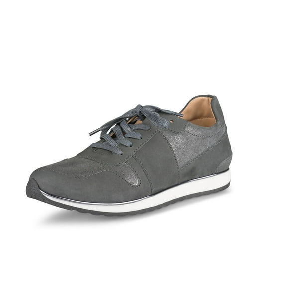 Klub Nico STEFANI Fashion Gunmetal Grey Suede Lace Up Fashion Running Sneakers