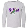 thumbnail image 3 of Inktastic NOLA Mardi Gras Crayfish in Purple Long Sleeve Youth T-Shirt, 3 of 5