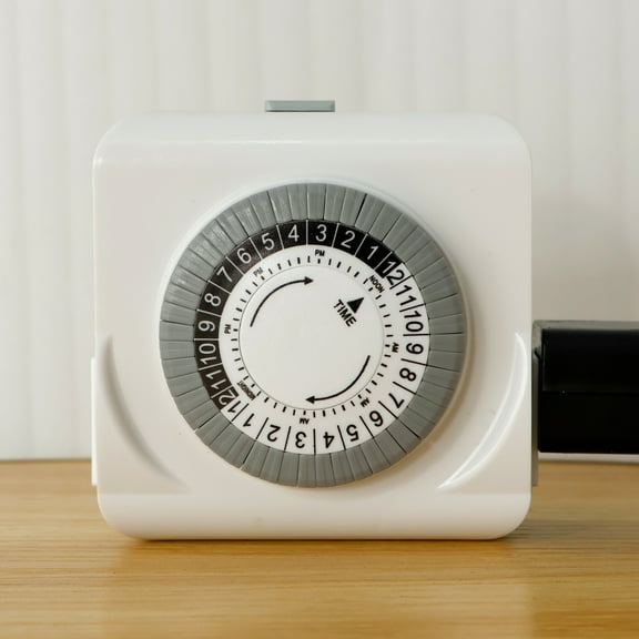 1/2Pcs 3 Prong Timer Outlet Plug US Indoor Mechanical Outlet Timer with 2 Outlets 24 Hour Plug in Mechanical Light Timer Energy Saving Plug in Electrical Timer for Stage Light