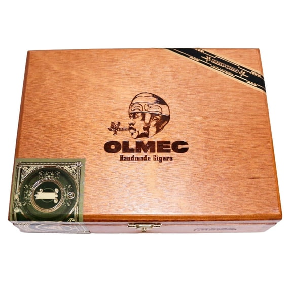 Olmec DB Corona Empty Wood Cigar Box 8" x 6" x 2"