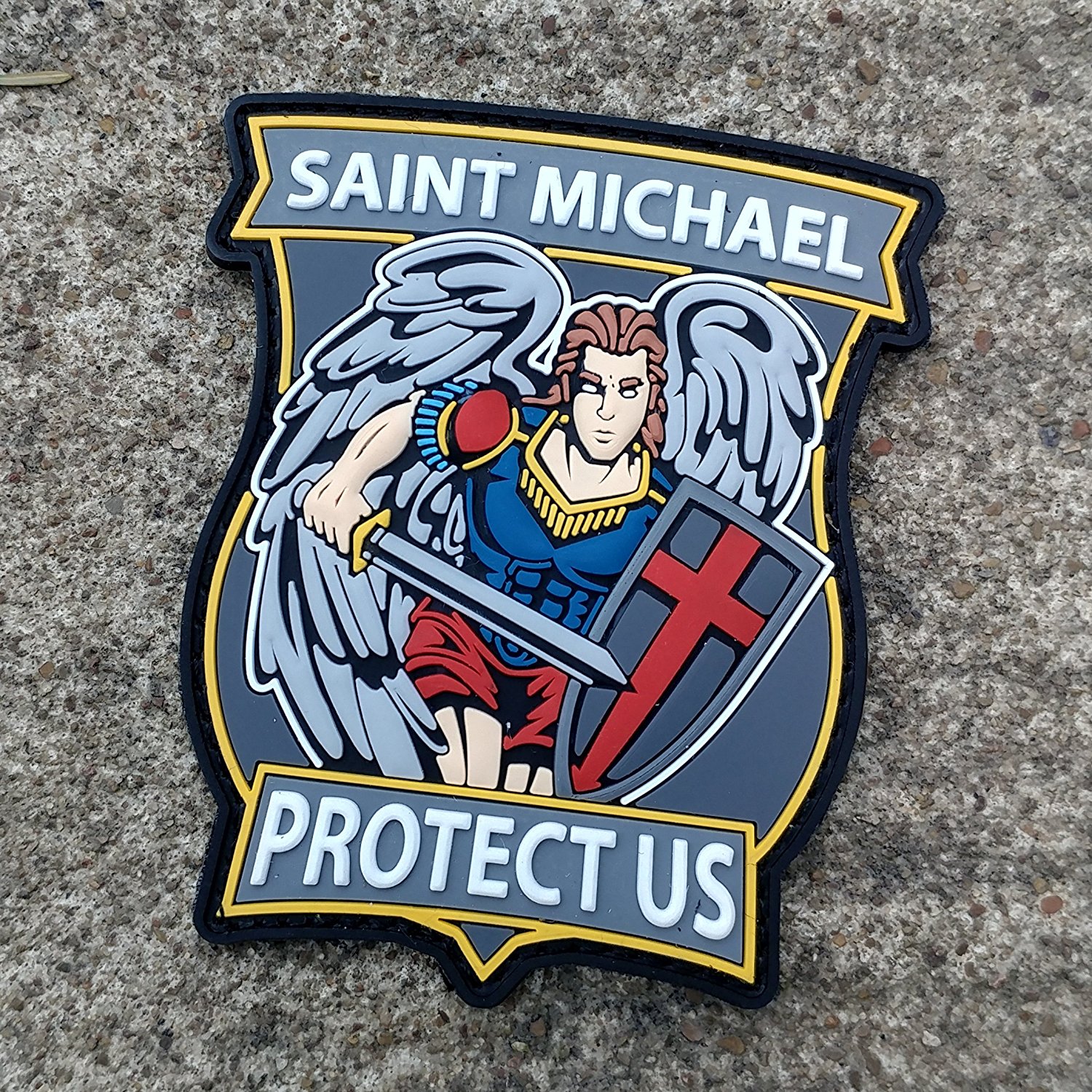 Saint Michael Protect Us PVC Rubber Morale Patch by NEO Tactical Gear