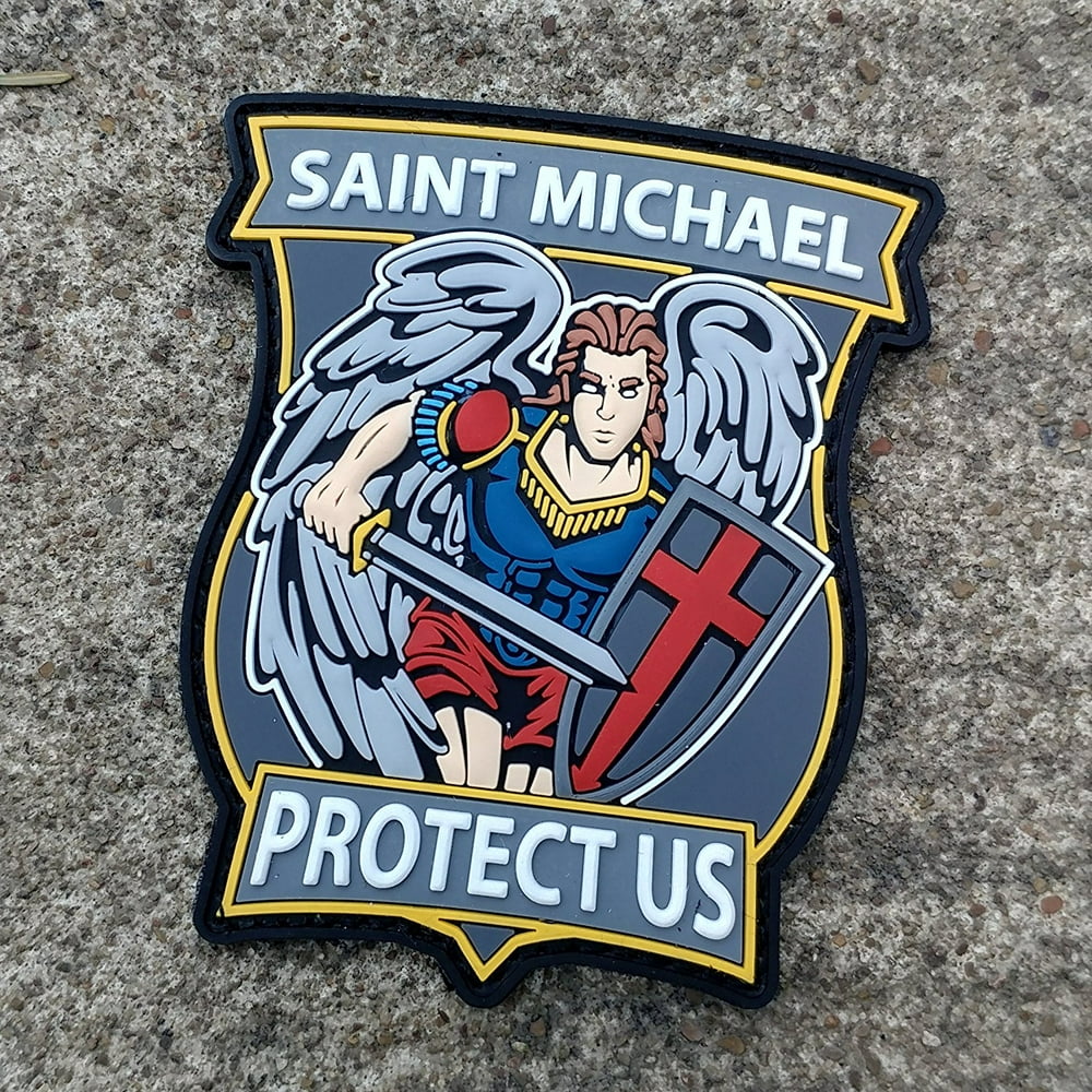 Saint Michael Protect Us PVC Rubber Morale Patch by NEO Tactical Gear