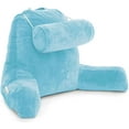 thumbnail image 6 of Husband Pillow - Carolina Blue Bed Rest Pillow with Arms, Detachable Neck Roll, Removable Cover, 6 of 11
