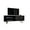 Black, variant on Liberty 62.99" Mid-Century Modern TV Stand with 3 Shelves and 2 Doors with Solid Wood Legs