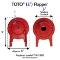 thumbnail image 2 of Aleta de inodoro Korky G-Max 2021BP para reparaciones de inodoros TOTO, 2 of 2