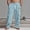 #068-Light Blue, variant on Handshe Men's Cotton Linen Casual Pants, Fashion Solid Color with Multiple Pockets, Elastic Drawstring Waist, Straight Leg for Daily Wear