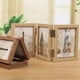 thumbnail image 5 of Marco de fotos de madera creativo de dos pliegues, marco de fotos de mesa de 6 pulgadas y 7 pulgadas, marco de fotos plegable de doble cara, marco de arte, 5 of 6