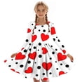 thumbnail image 3 of RXMEKW Robe Fille pour l'École et le Récital avec Manches Longues et Jupe Patineuse Évasée, Robe de Fête Extensible à Col Rond pour les Vacances et le Quotidien, 3 of 6