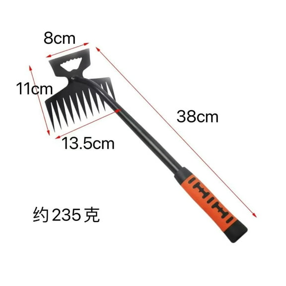 Littleplum 11 Teeth Weeding Tools,Portable Garden Weeder Tool,2025 New Manganese Steel Weed Puller,for Hand Weeder for Vegetable Gardening Backyard Farm Planting & Uprooting Weeding Tool,Size D