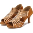 thumbnail image 3 of Women Rhinestone Dance Shoes Ballroom Latin Salsa Bachata Performance Dance Dancing Shoes_Special Gift, 3 of 5