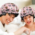thumbnail image 6 of Shower Caps,Pit Bull Terrier Waterproof Shower Cap for Women 4 Pieces,Double Reusable Hair Cover for Shower PEVA Elastic Stretch Hem, 6 of 7