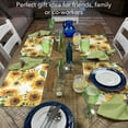 thumbnail image 3 of Highland Home Sunflowers 4-Pack Cotton Blend Washable Placemats, 3 of 6