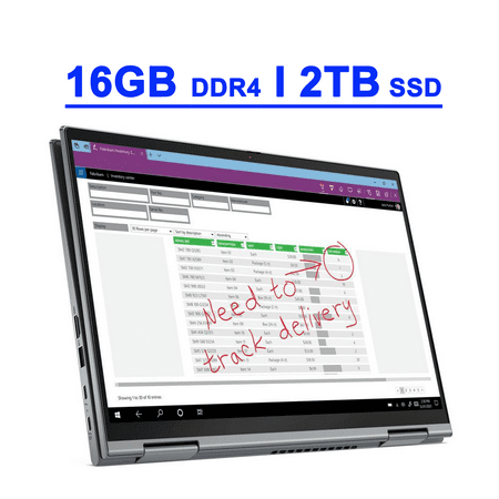 Lenovo ThinkPad X1 Yoga Gen6 Premium 2-in-1 Laptop 14" 4K IPS Touch (500 nits, HDR400, 100% DCI-P3) Intel 4-core i7-1185G7 16GB DDR4 2TB SSD Backlit Fingerprint Thunderbolt Pen Win11Pro Silver