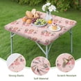 thumbnail image 4 of Doll Princess Pattern Square Fitted Tablecloth with Elastic Edge,Square Table Cover,Washable Elastic Table Cover for Home Kitchen Party Decor 36"x36", 4 of 6