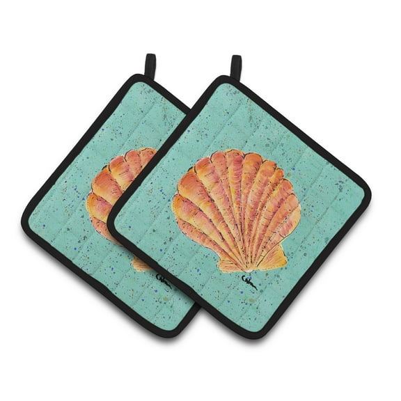 Carolines Treasures 8523PTHD Shells Pair of Pot Holders , 7.5HX7.5W, multicolor
