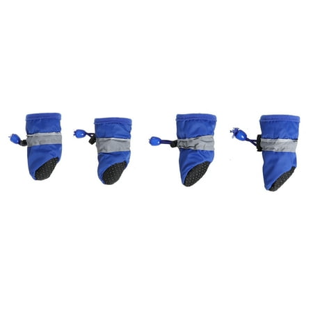 HEMOTON 4 Pcs Dog Booties Shoes for Winter Waterproof Boots