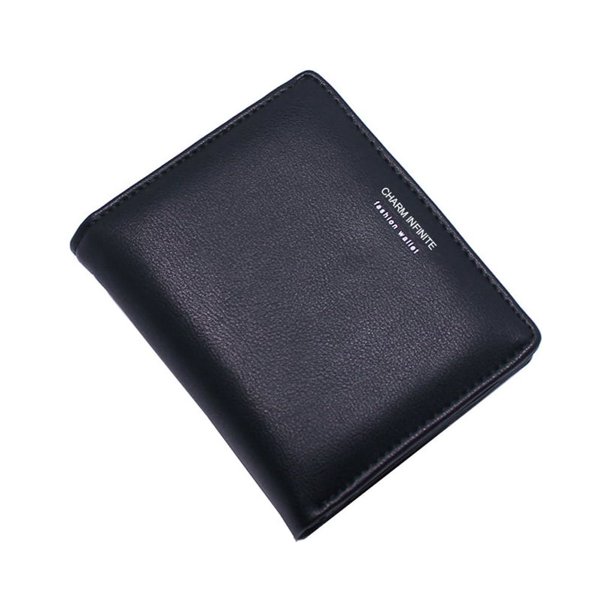 Qarigey Cartera de mujer PU llaves recibos monedas foto almacenamiento monedero portátil viaje fecha tarjeta de crédito bolsa de bolsillo Carteras Negro
